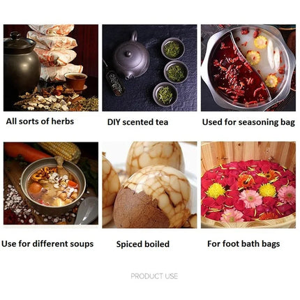 5 PC 100% Cotton Cloth Bag Spice Strainer Mesh Filter Herbal Ball Kitchen Cooking Tools Colander Bag