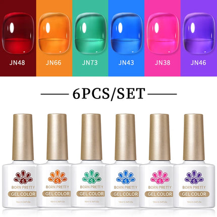 BORN PRETTY Cat Magnetic Moonlight Gel Nail Polish Set 10ml Sparking White Silver Water-light Soak Off UV Gel Nail Art Manicure