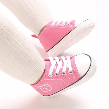 Baby Canvas Classic Sports Shoes Newborn Boys and Girls Printed Star First Walkers Shoes Infant Anti slip Baby Shoes