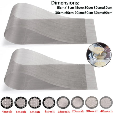 1-5pcs 304 Stainless Steel Filter Screen 4/5/8/20/30/40-400 Mesh Woven Wire High Quality Stainless Steel Screening Filter Sheet