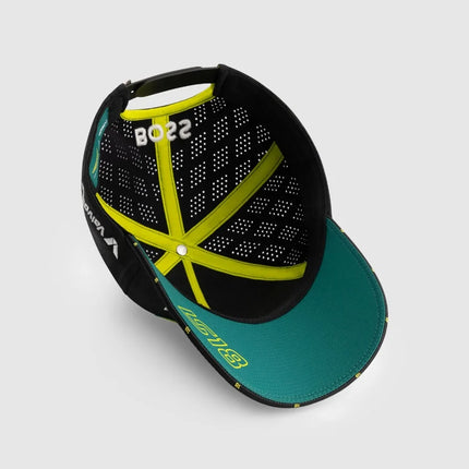 Aston Martin Motorsport Man Racing Hat Fernando Alonso Signature Print Baseball Cap Fashion Outdoor Sports Breathable Sun Hat