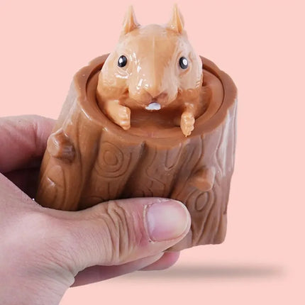 Pop Up Funny Mouse And Cheese Block Squeeze Anti Stress Toy Hide And Seek Figures Stress Relief Fidget Toys For Kids Adult