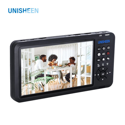 UNISHEEN 7inch Screen Video Capture Box 2 Channel HDMI Recorder Battery Socket Tape CVBS AV RCA SVideo DVI VGA YPbPr 1080p HD 4k