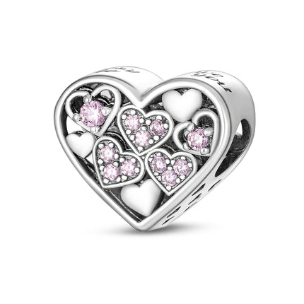 Charm Hot Sales 925 Sterling Silver Charms Beads CZ pave Round Clip Charms Fit Original Bracelet Necklace Charms Jewelry Gift