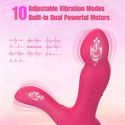 Remote Control Thrusting Vibrating Anal Expansion Prostate Massager Wiggling Anal Vibrator Butt Plug Adult Sex Toy for Men