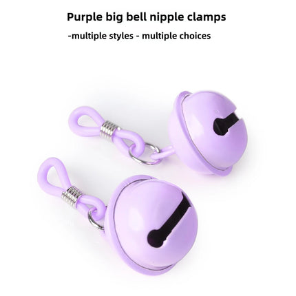 1Pair Women Silicone Nipple Clamps SM Toy Adult Sex Chest Bell Clitoris Stimulation Small Bell Clips Sex Toys Breast Stimulator