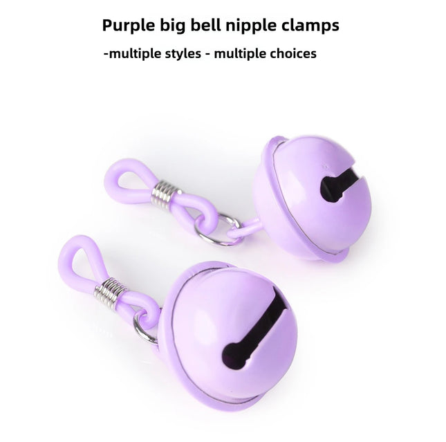 1Pair Women Silicone Nipple Clamps SM Toy Adult Sex Chest Bell Clitoris Stimulation Small Bell Clips Sex Toys Breast Stimulator