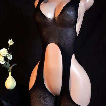 Hot Mesh Hollow Out Bras Body Suits Erotic Lingerie Women Open Backless Crotchless Bodystocking Sexy Temptation Underwear Sets