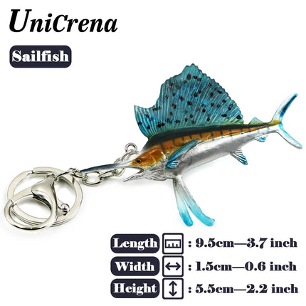 Fish Keychain Creative Handmade Fish Model Key Ring Trout/Snapper/Tuna/Salmon/Bass Keychain Fishing Themed Key Holder Accessory