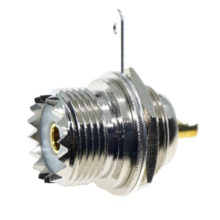 1PC UHF Female SO239 UHF Male PL259 Flange Mount RF Connector Adapter Test Converter Panel Chassis Mount Handle RF Coax Cable