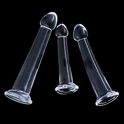 Jelly Dildo 3 Sizes Transparent Butt Plug Soft Anal Plug Realistic Fake Dick Penis Sucker Butt Plug Sex Toys for Woman Sex Toys