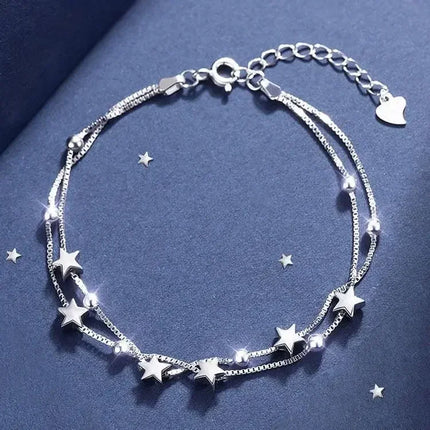 925 Sterling Silver Beautiful Bead Bracelets For Women Korean Fashion Designer Adjustable Bead Bracelet Luxury Original Jewelry