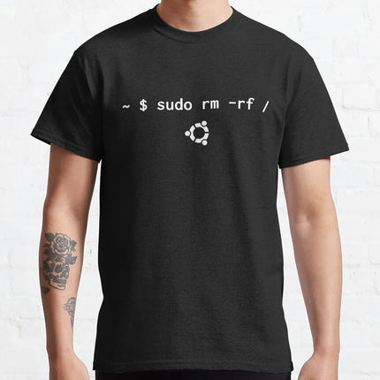 linux tux mario like troll Linux Just Sudo It Geek command computer softwar admin funny t shirt 100% cotton printed plus size