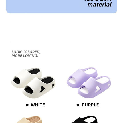 2025 Fashion Women's Slippers Sandals Beach Slides Solid Color Non-slip Thick Shower Shoes for Summer Home Outside