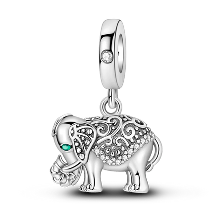 Animal Series 925 Sterling Silver Horse Squirrel Elephant Llama Snake Fox Charm fit Bangle Bracelet Original Silver Jewelry