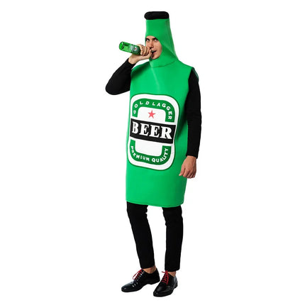 Oktoberfest Beer Bottle Costume Adult Carnival Fancy Dress Funny Stage Show Outfit Halloween Festival Party Clothing Suit Wear