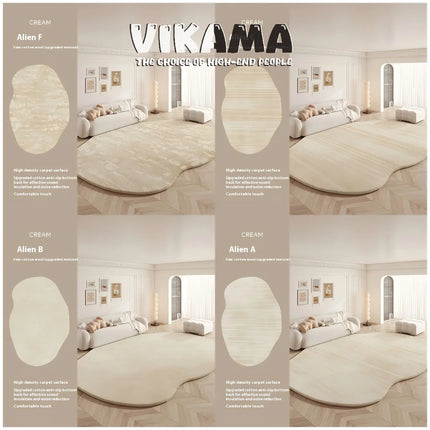 VIKAMA Upgraded Material New Shaped Warm Living Room Bedroom Kitchen Bathroom Non-slip Washable Carpet Mat Rug Home Decor