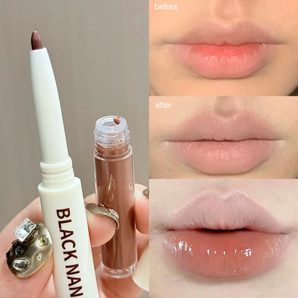 Matte Nude Lip Liner Pencil Lips Contour Makeup Mirror Water Light Lip Tint Double Headed Lip Gloss Lipliner for Women Cosmetics