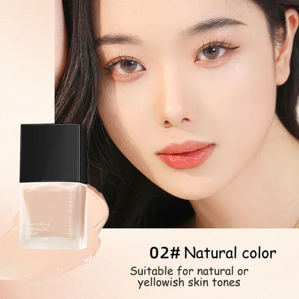 Face Liquid Foundation Full Concealer Makeup Waterproof Base Brighten Whitening Cover Dark Circles Hydrating Foundation Cosmetic