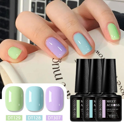 3pcs Macaron Color Gel Nail Polish Set HEMA TPO FREE Semi Permanent Soak Off UV Gel Varnish For Spring Summer Nail Supplies DIY