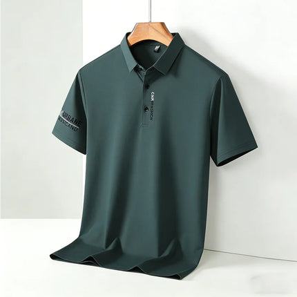 2026 Men's Short Sleeve Polo Shirt with Letter Print Casual Business Daily Top