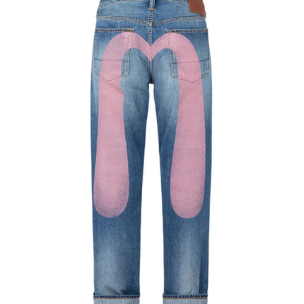 Mens Jeans Print High Waist Straight Leg Denim Pants Harajuku Unisex Loose Fit Tapered Casual Streetwear Fashion Trend Arrival