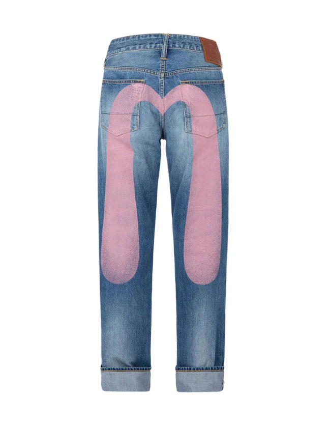 Mens Jeans Print High Waist Straight Leg Denim Pants Harajuku Unisex Loose Fit Tapered Casual Streetwear Fashion Trend Arrival