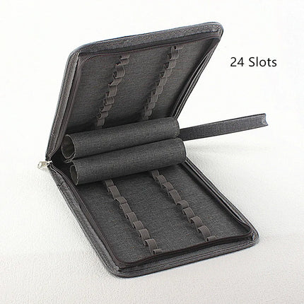 48 /24/10 Slots Fountain Pen Case, Canvas Pen Holder Display Pouch Bag Storage Large Capacity Waterproof