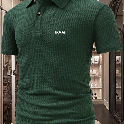 Polo de manga corta masculino, estilo urbano, ligero, solapa, blusa deportiva de verano - camiseta