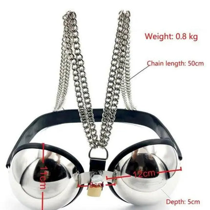 New 3 Colors Stainless Steel Women Adjustable Chastity Bra Lock Female Chastity Device Breast Protection Roleplay Sex Toys