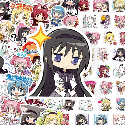 10/30/50/100pcs Kawaii Puella Magi Madoka Magica Stickers Cute Akemi Homura Graffiti Decals DIY Journal Classic Cartoon Sticker