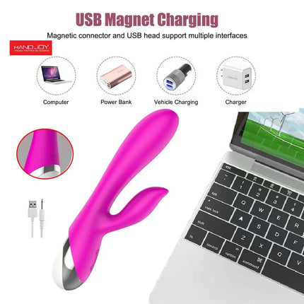 10 Speed G Spot Vibrator USB Rechargeable Powerful Dildo Rabbit Vibrator for Women Clitoris stimulation Massage Adult sex toys