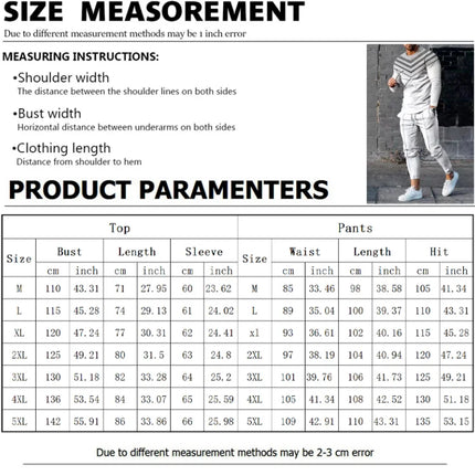 Autumn Casual Men's Long-Sleeve Set Trendy Gradient Print Outdoor Crew Neck Long-Sleeve Top & Casual Pants Two-Piece Set
