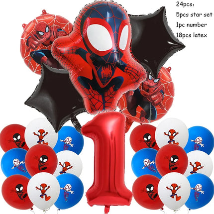 Spidey And His Amazing Friends Happy Birthday Party Decorations SpiderMan Theme Balloons Supplies Tablecloth Tableware Kids Gift