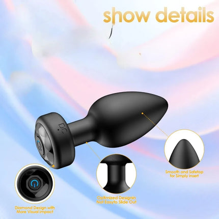 10 Modes Anal Plug Vibrator Vibrating Butt Plug Remote Control Anal Plug for Prostate Massage Adult Sex Toys for Men and Women