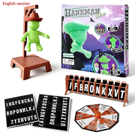 New Cowboy Magnetic Mysterious Executioner Guessing Game, Gallows Collapse Tabletop Word Game, Family Party Game, Christmas Toy