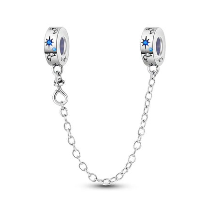 925 Silver Clasp Clip Spacer Stopper Beads Charms & Safety Chain  Clasp Charm Bead Fit Original Bracelet DIY Jewelry