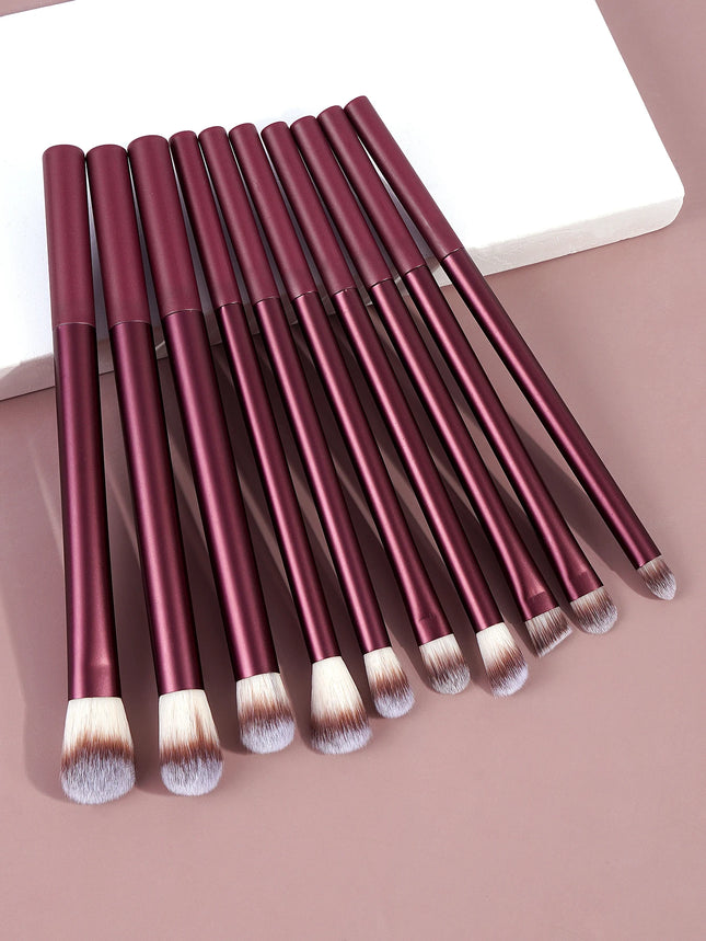 10pcs Eyeshadow Brushes Multi-Functional Eye Makeup Brushes, Portable For Travel Details Brushes for Highlight, Conceal Beauty