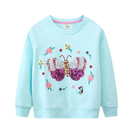 Jumping Meters 2-7T Fairy Tale Girls Sweatshirts For Autumn Spring Long Sleeve Baby Clothing Toddler Hooded Kids Shirts