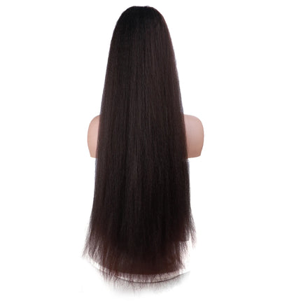 Extra Long Yaki Straight Synthetic Ponytails 30 Inch Synthetic Ponytail Hair Extensions Puffy Yaki Straight Drawstring Ponytails