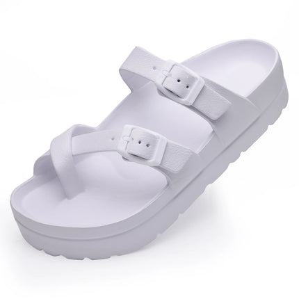 KIDMI Womens Platform Sandals with Arch Support Women Sandals Outdoor Light Beach Sandal Woman Comfort Ultra Cushion EVA Slides