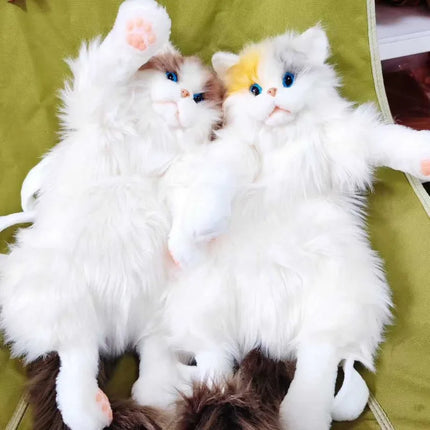 2026 Realistic Calico Cat Plush Backpack - Lifelike Stuffed Animal Purse, Cute Collectible Doll Gift for Cat Lovers
