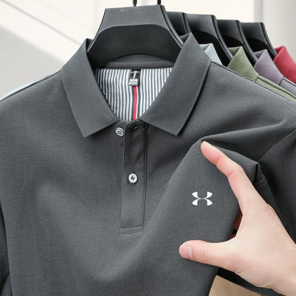 Luxury Men Brand Exquisite Simple Embroidery Hot Selling POLO Shirt Summer New Item 100% Cotton Comfortable Breathable Short Top