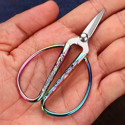Mini Stainless Steel Sewing Scissors Retro Tailor Thread Embroidery Fabric Needlework Scissor Household Sewing Accessories