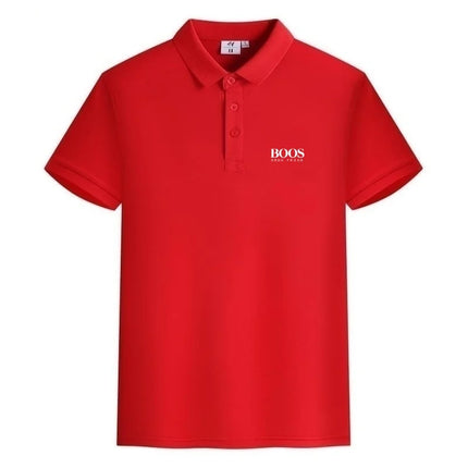 New high-quality men's short-sleeved polo shirt, summer fashion, casual, comfortable, breathable, and cool top