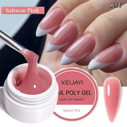 Jelly Extension Nail Gel Polish Soak Off UV LED Gel Modeling Carving Glue Milky White Clear Pink Color Multicolour Nail Salon