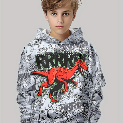 Hoodies Animal Dinosaur Pattern 3D Print Sweatshirts Boys Girls Harajuku Hooded Sweatshirt kids Fashion Coat Children Tracksuits