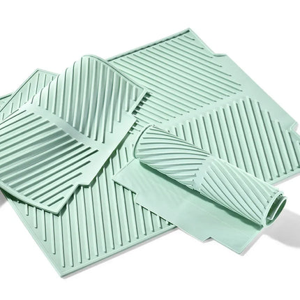 1Pc Silicone Dish Drying Pad Non-Slip Dish Drying Mats Pots Dish Drain Mat Tableware Folding Dish Pad Kitchen Utensils