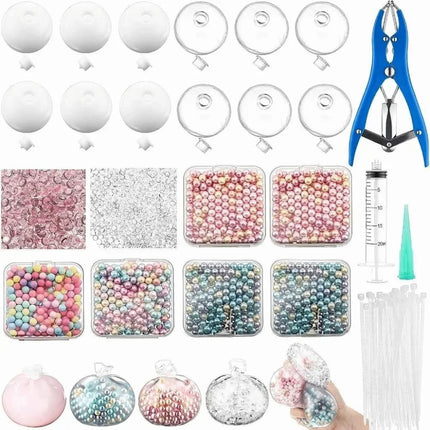 TPR DIY Ball Shell Kit Round Refillable DIY Stress Ball Making Kit Tear Resistant Stretchy Ball Maker Kit