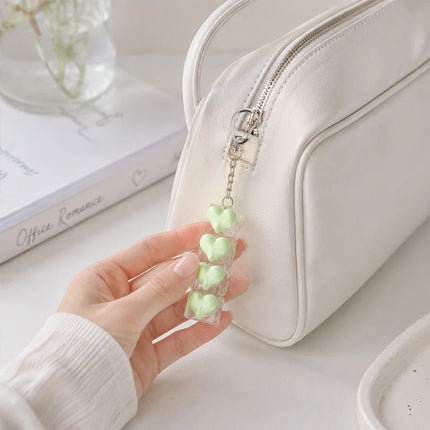 Heart Keyboard Fidget Keychain Stress Releasing Decompression Keychain Press The Keyboard Button Bags Hanging Charm Pendant Gift